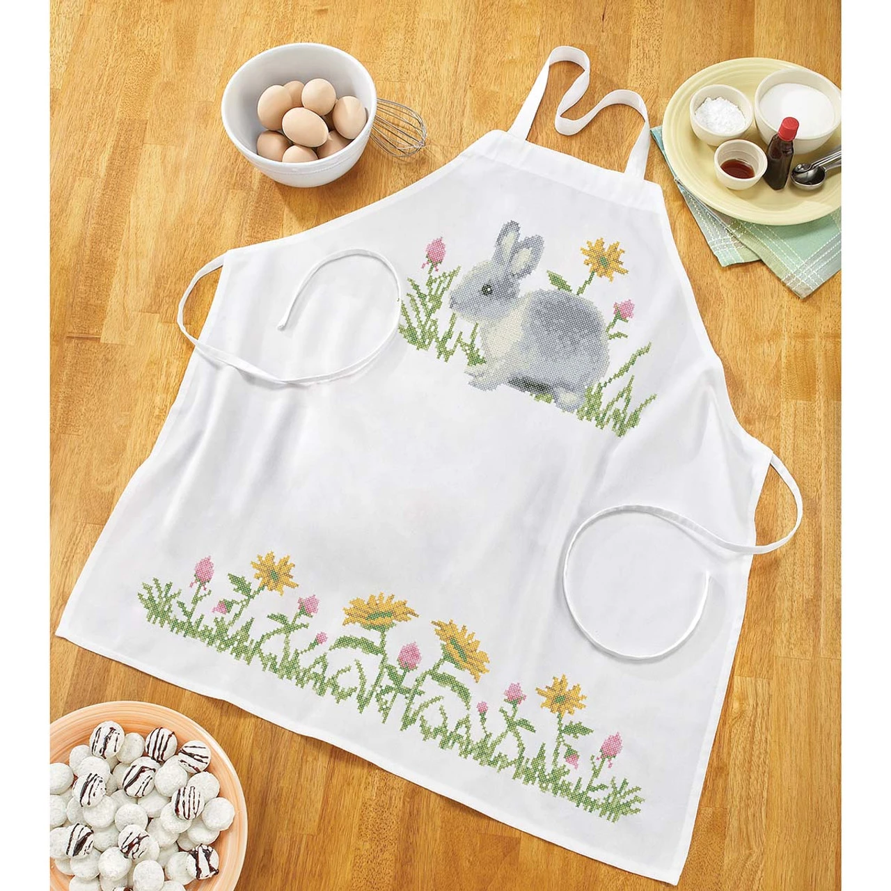 Herrschners Spring Bunny Apron Stamped Cross-Stitch 1 Herrschners Spring Bunny Apron Stamped Cross-Stitch