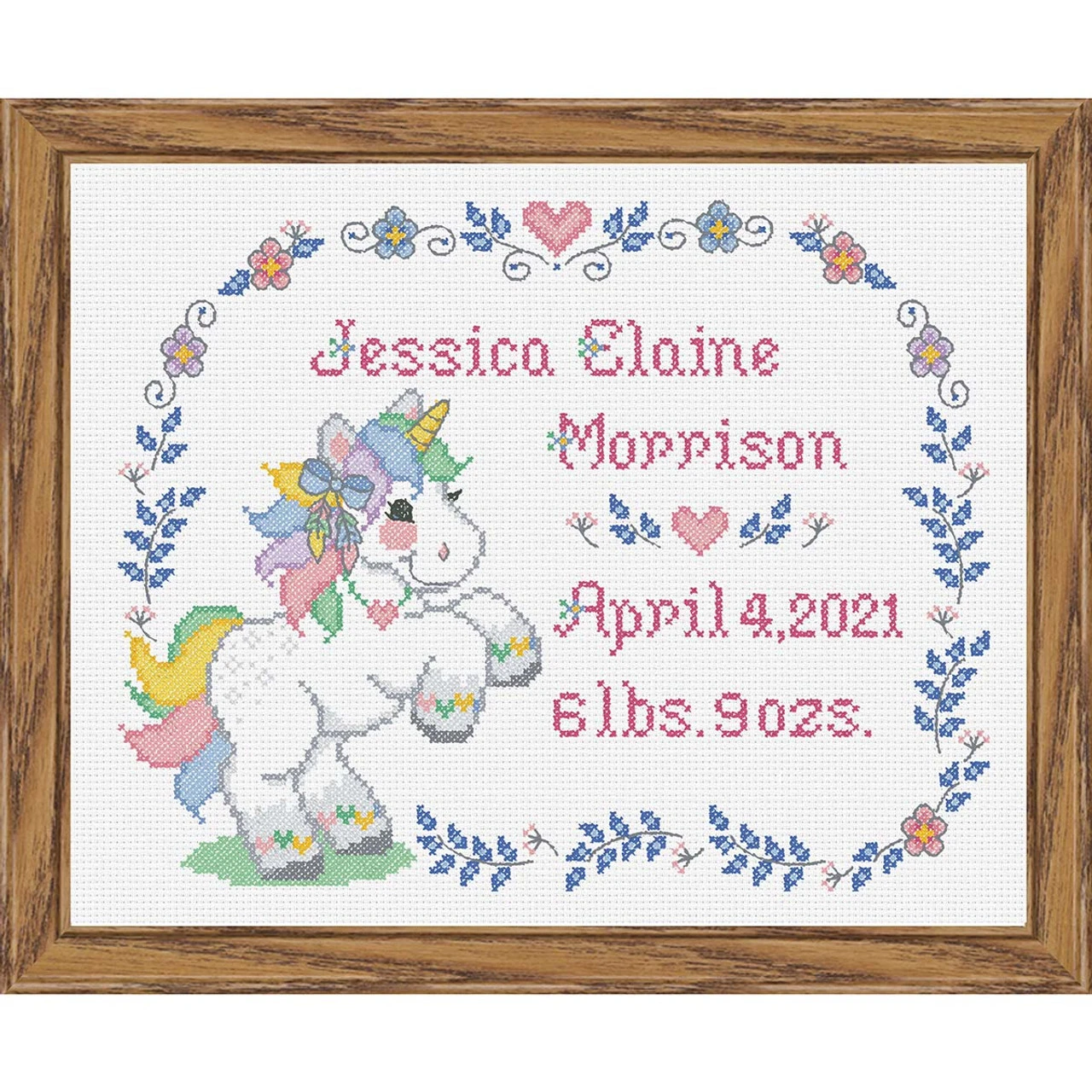 Baby By Herrschners Boho Rainbow Unicorn Birth Record Counted Cross-Stitch Kit 1 Baby By Herrschners Boho Rainbow Unicorn Birth Record Counted Cross-Stitch Kit