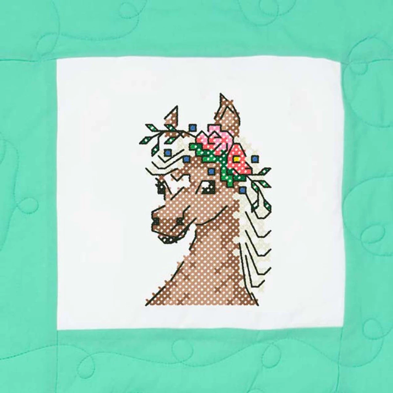 Herrschners Flower Farm Animals Kid's Quilt Blocks Stamped Cross-Stitch 4 Herrschners Flower Farm Animals Kid's Quilt Blocks Stamped Cross-Stitch - Image 4