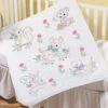 Bucilla Springtime Animal Baby Quilt Stamped Cross-Stitch Kit