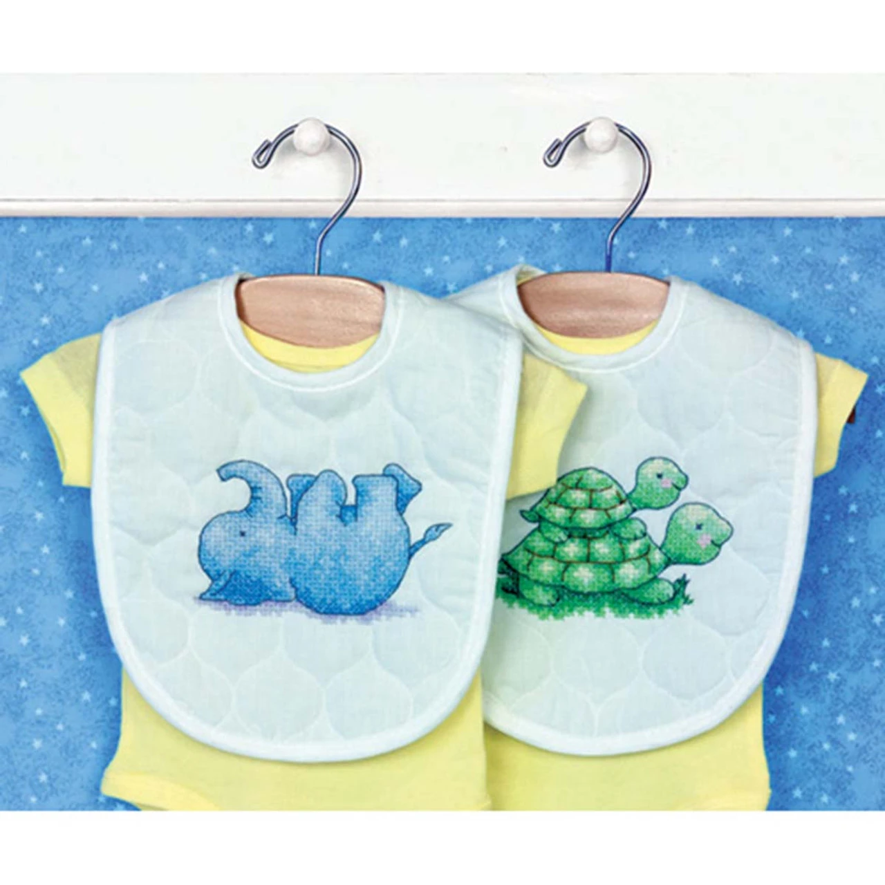 Dimensions Little Pond Bibs Stamped Cross-Stitch Kit 1 Dimensions Little Pond Bibs Stamped Cross-Stitch Kit