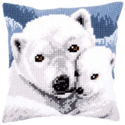 Vervaco Polar Bear Pillow Cover Needlepoint Kit
