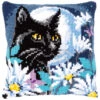 Vervaco Cat In The Night Pillow Cover Needlepoint Kit