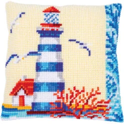 Vervaco Lighthouse With Seagulls Needlepoint Kit