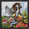 Orchidea Birds At The Hand Pump Needlepoint Canvas