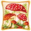 Vervaco Mushrooms Pillow Cover Needlepoint Kit