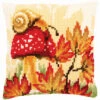 Vervaco Autumn Scene Pillow Cover Needlepoint Kit
