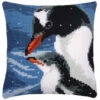 Vervaco Penguin & Chick Pillow Cover Needlepoint Kit