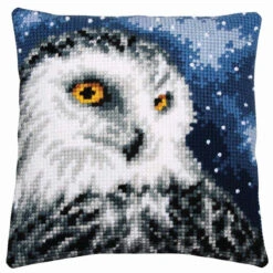 Vervaco Snowy Owl Pillow Cover Needlepoint Kit