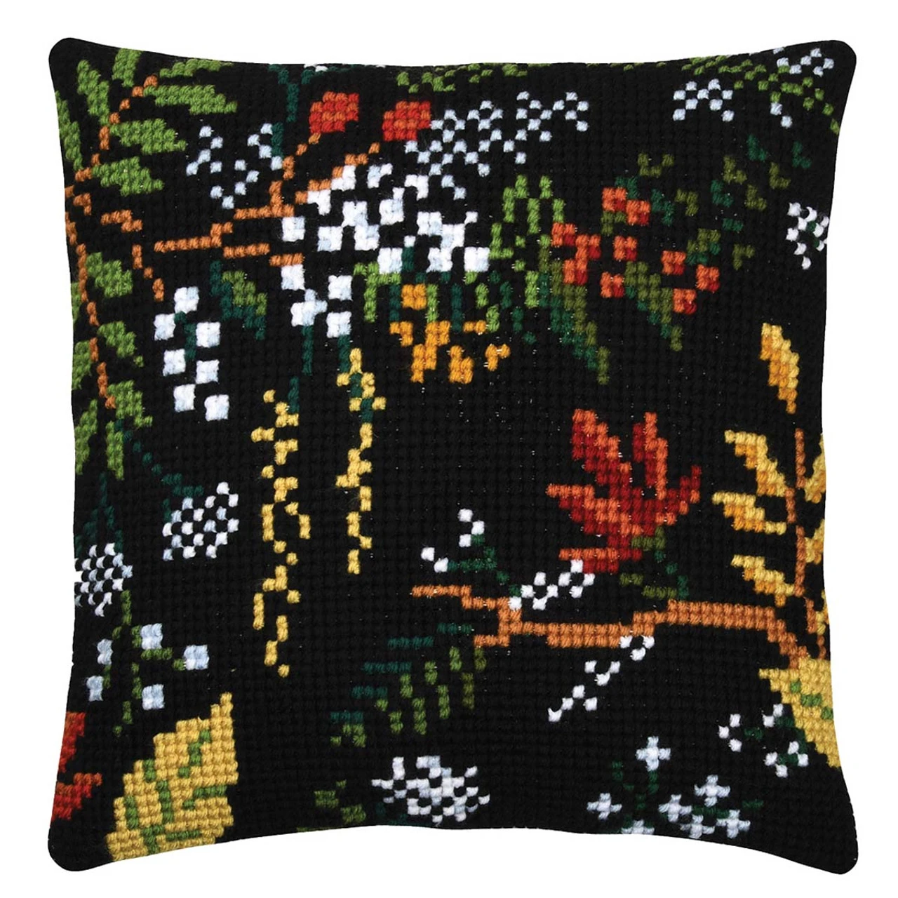 Vervaco Berries & Flowers I Pillow Cover Needlepoint Kit 1 Vervaco Berries & Flowers I Pillow Cover Needlepoint Kit