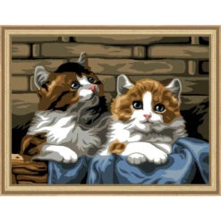 Orchidea Lovely Kittens Needlepoint Canvas