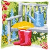 Vervaco My Garden Pillow Cover Needlepoint Kit