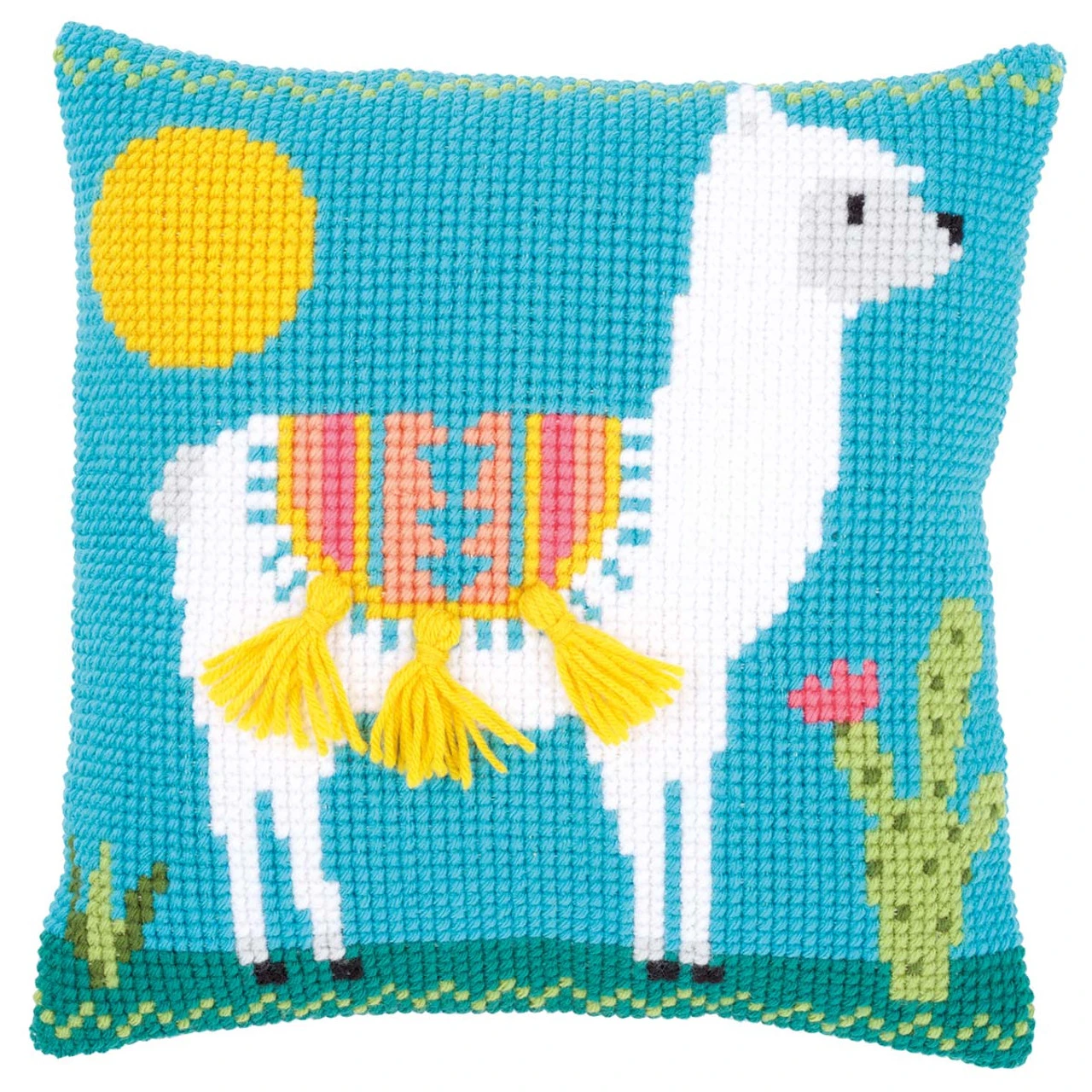 Vervaco Llama Pillow Cover Needlepoint Kit 1 Vervaco Llama Pillow Cover Needlepoint Kit