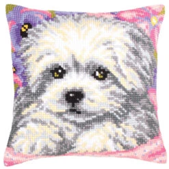 Collection D'Art Little Doggy Pillow Cover Needlepoint Kit