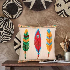 Collection D'Art Plumelets For Dreamcatcher Pillow Cover Needlepoint Kit 5 Collection D'Art Plumelets For Dreamcatcher Pillow Cover Needlepoint Kit -Stitch Mastery 065364 3 98886.1693402838