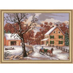 Collection D'Art Winter Scene Needlepoint Kit