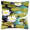 Vervaco Water Lilies Pillow Cover Needlepoint Kit
