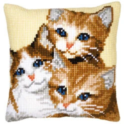 Vervaco 3 Kitties Needlepoint Kit