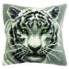 Orchidea White Tiger Pillow Needlepoint Kit
