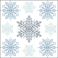 Herrschners Winter Flurries Quilt Blocks Stamped Cross-Stitch