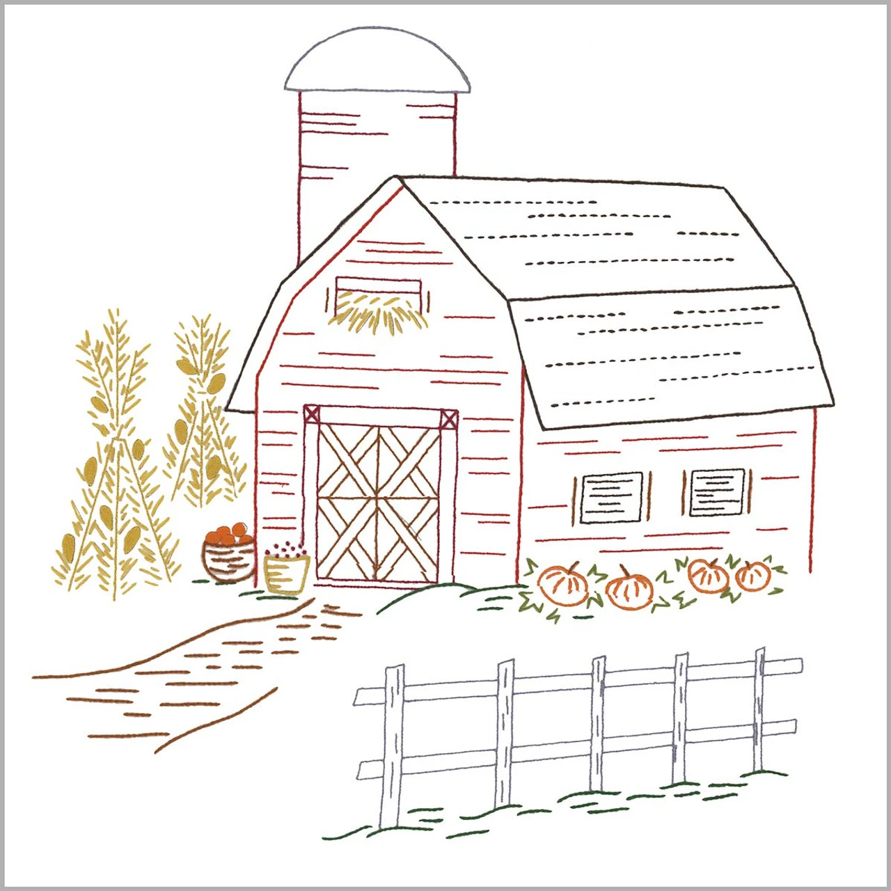 Herrschners Down On The Farm Quilt Blocks Stamped Embroidery 2 Herrschners Down On The Farm Quilt Blocks Stamped Embroidery - Image 2