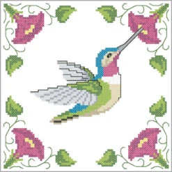 Herrschners Hummingbird Flutter Stamped Cross-Stitch