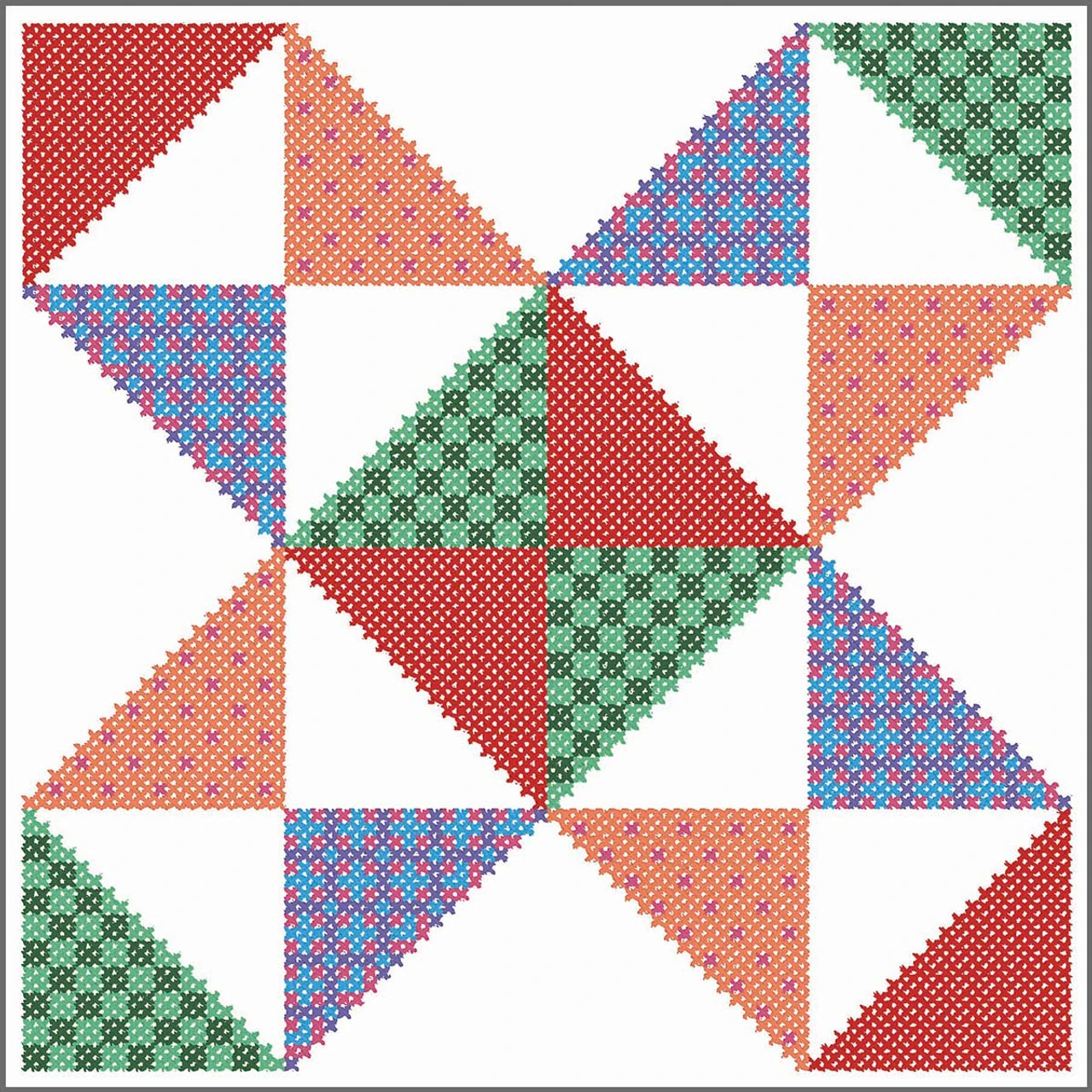 Herrschners Prairie Star Quilt Blocks Stamped Cross-Stitch 1 Herrschners Prairie Star Quilt Blocks Stamped Cross-Stitch