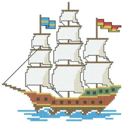 Herrschners Setting Sail Quilt Blocks Stamped Cross-Stitch