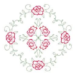 Herrschners Rose & Thistle Quilt Blocks Stamped Embroidery