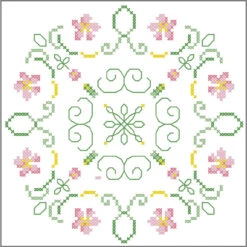 Herrschners Circle Of Life Quilt Blocks Stamped Cross-Stitch