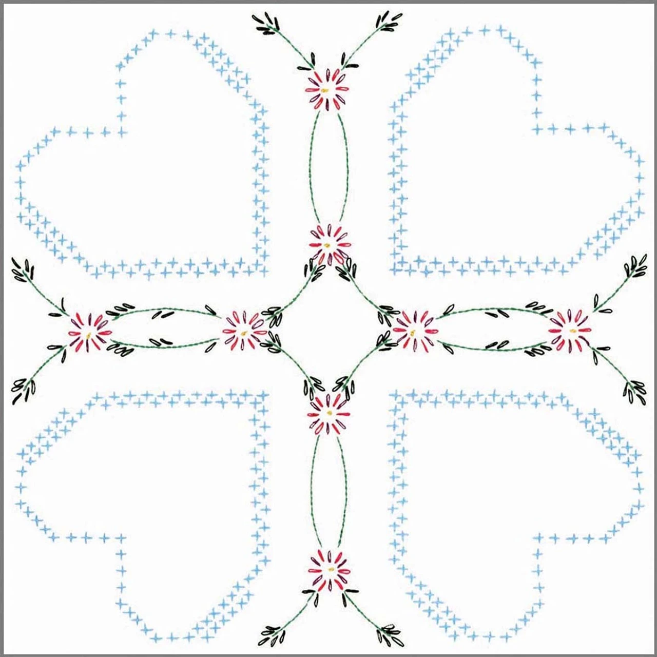 Herrschners Elizabeth Quilt Blocks Stamped Embroidery 2 Herrschners Elizabeth Quilt Blocks Stamped Embroidery - Image 2