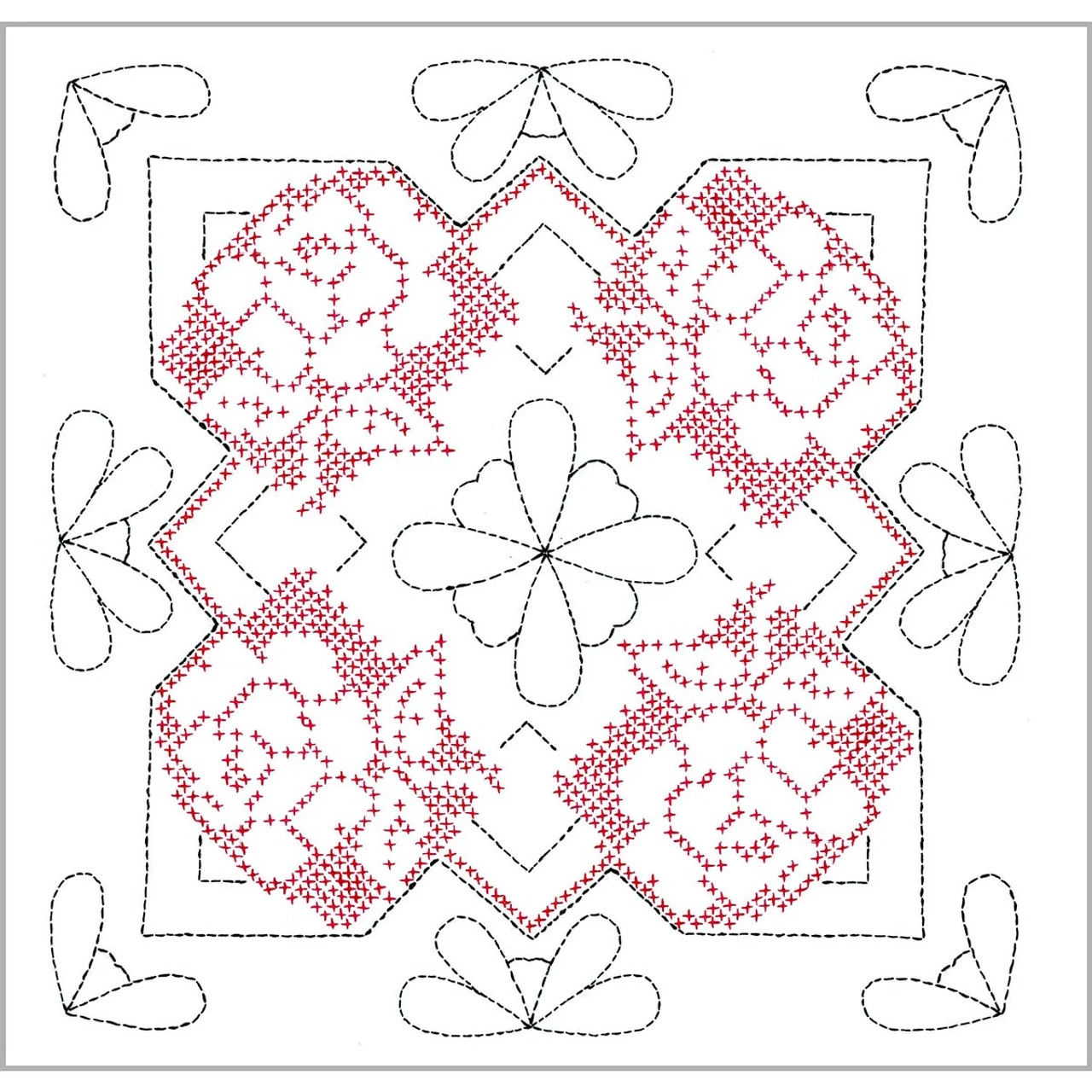Herrschners Cora Quilt Blocks Stamped Cross-Stitch Or Stamped Embroidery 2 Herrschners Cora Quilt Blocks Stamped Cross-Stitch Or Stamped Embroidery - Image 2
