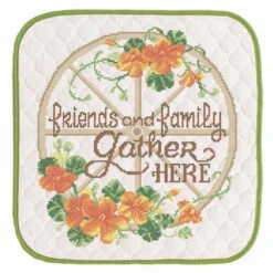 Herrschners Friends & Family Gather Here Wall Hanging Stamped Cross-Stitch