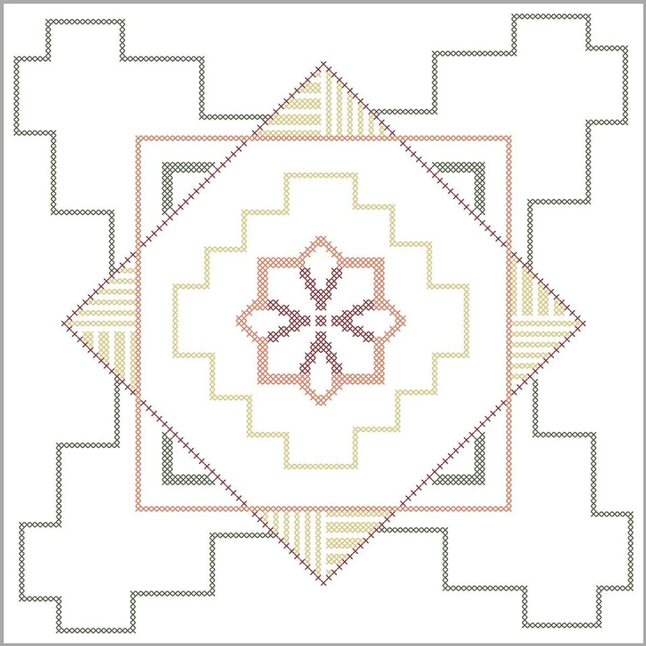 Herrschners Nora Quilt Blocks Stamped Cross-Stitch 2 Herrschners Nora Quilt Blocks Stamped Cross-Stitch - Image 2