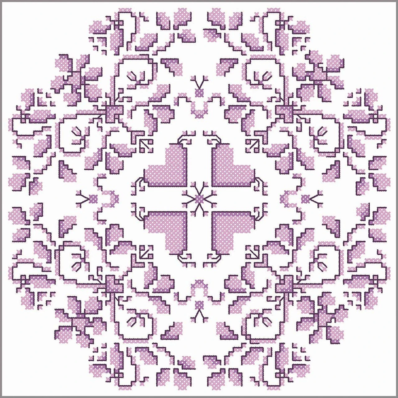Herrschners Violet Dreams Quilt Blocks Stamped Cross-Stitch 1 Herrschners Violet Dreams Quilt Blocks Stamped Cross-Stitch