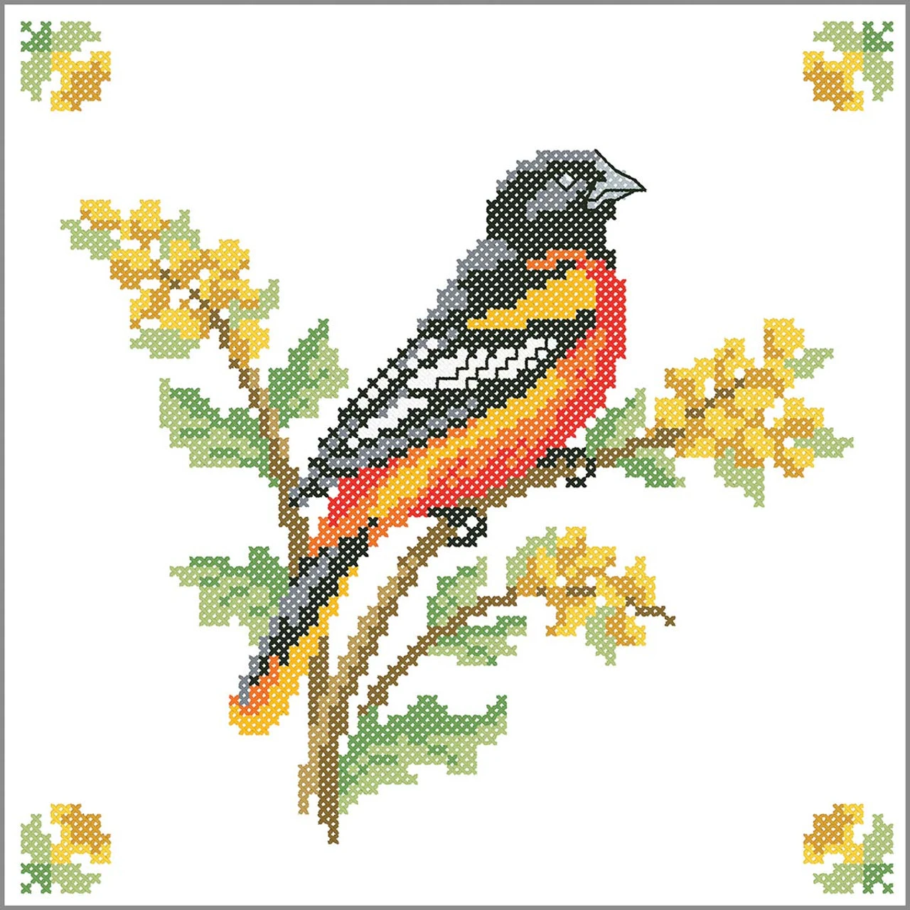 Herrschners Oriole Quilt Blocks Stamped Cross-Stitch 1 Herrschners Oriole Quilt Blocks Stamped Cross-Stitch