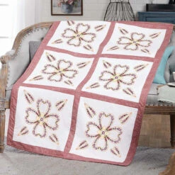 Herrschners Georgia Quilt Blocks Stamped Embroidery