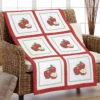 Herrschners Apple Orchard Quilt Blocks Stamped Cross-Stitch