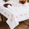 Nob Hill Pastel Flowers Table Linens Stamped Embroidery