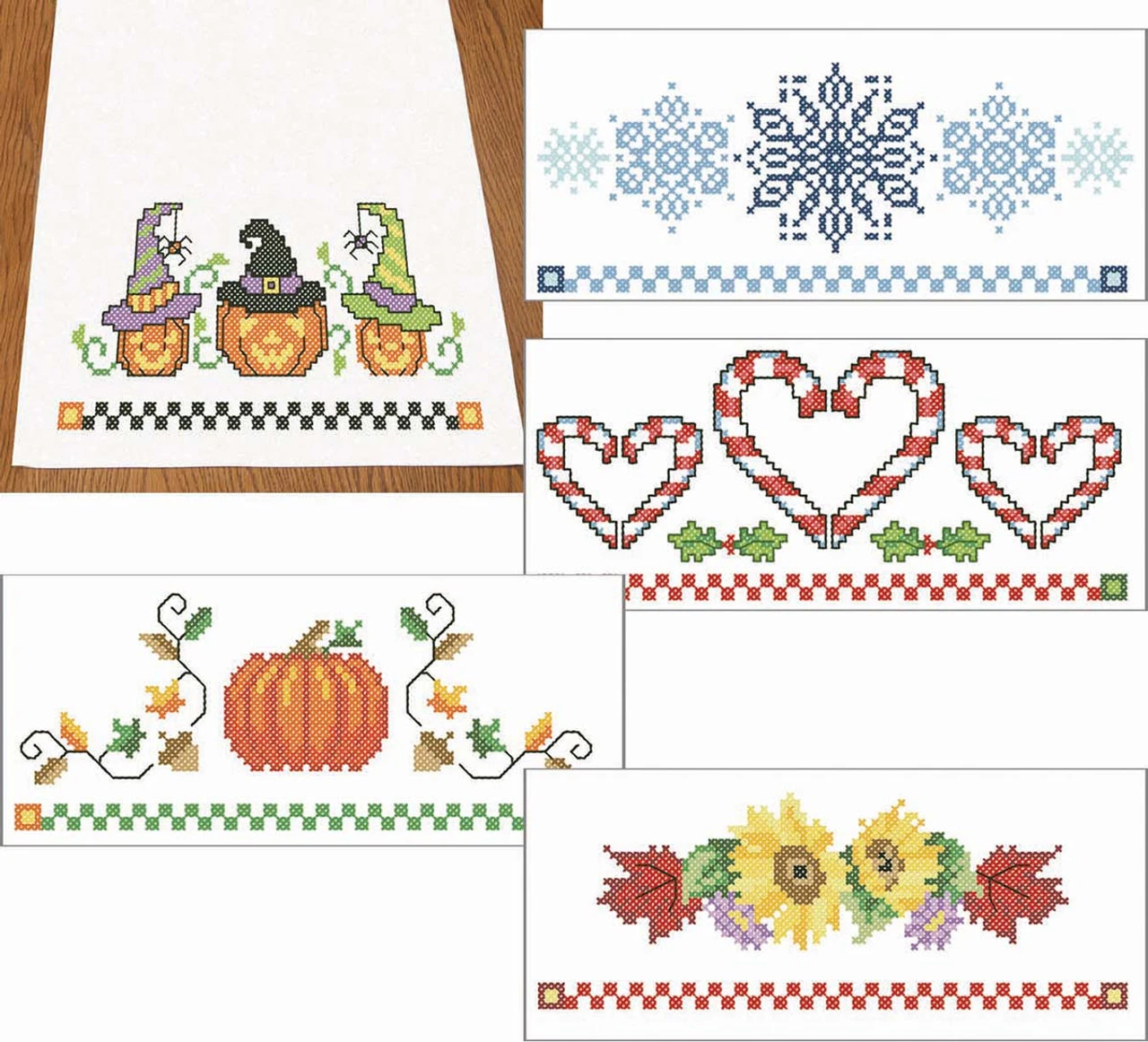 Herrschners Cooler Days Ahead Table Runner Collection Stamped Cross-Stitch 1 Herrschners Cooler Days Ahead Table Runner Collection Stamped Cross-Stitch