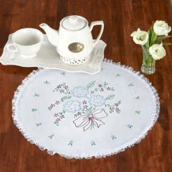 Herrschners Felicity Doily Stamped Embroidery