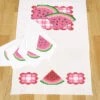 Herrschners Watermelon Table Runner Stamped Cross-Stitch
