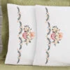 Herrschners Clara Pillowcase Pair Stamped Embroidery