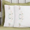 Herrschners Lily Pillowcase Pair Stamped Embroidery