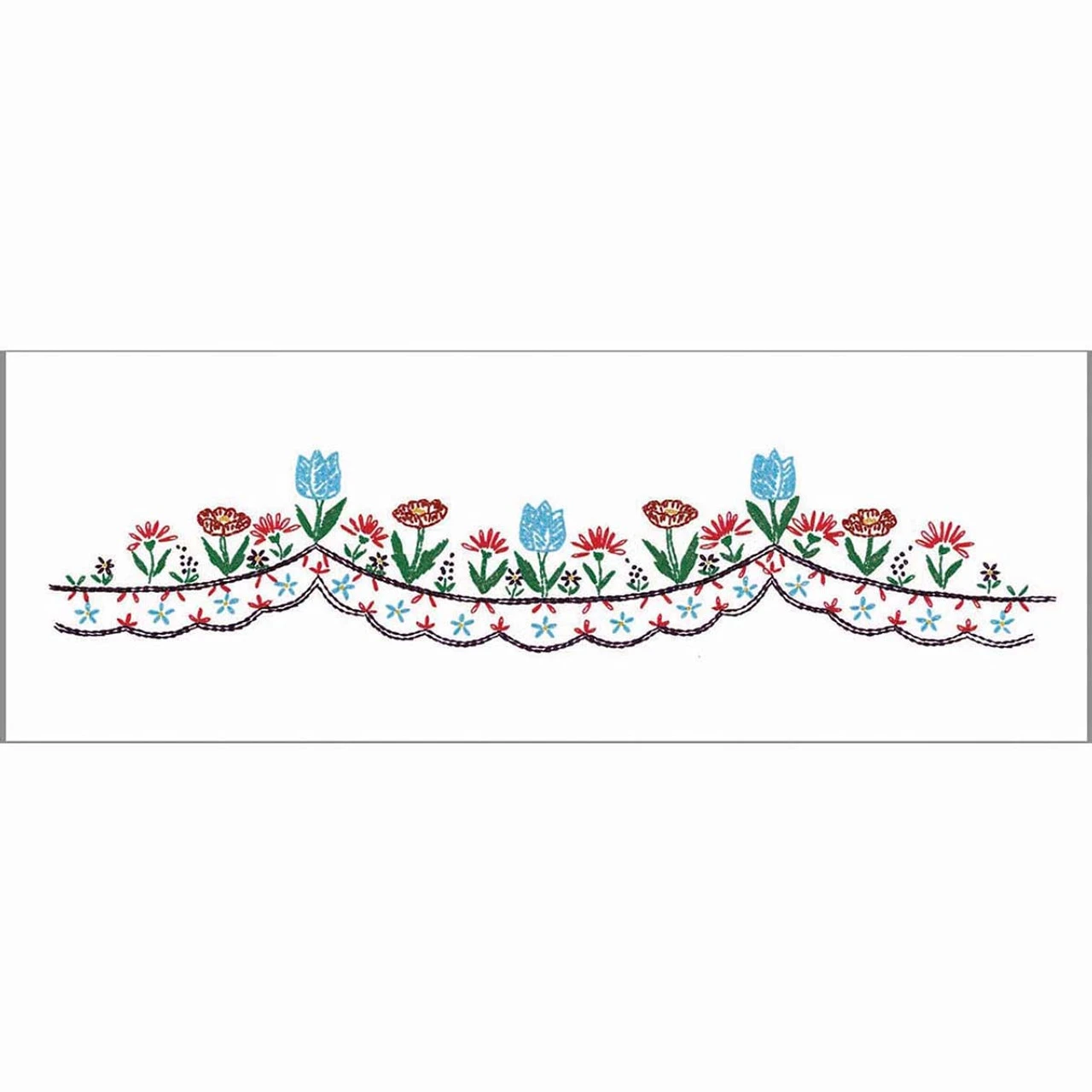 Herrschners Adela Pillowcase Pair Stamped Embroidery 2 Herrschners Adela Pillowcase Pair Stamped Embroidery - Image 2