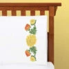 Herrschners Sunset Mums Pillowcase Pair Stamped Cross-Stitch
