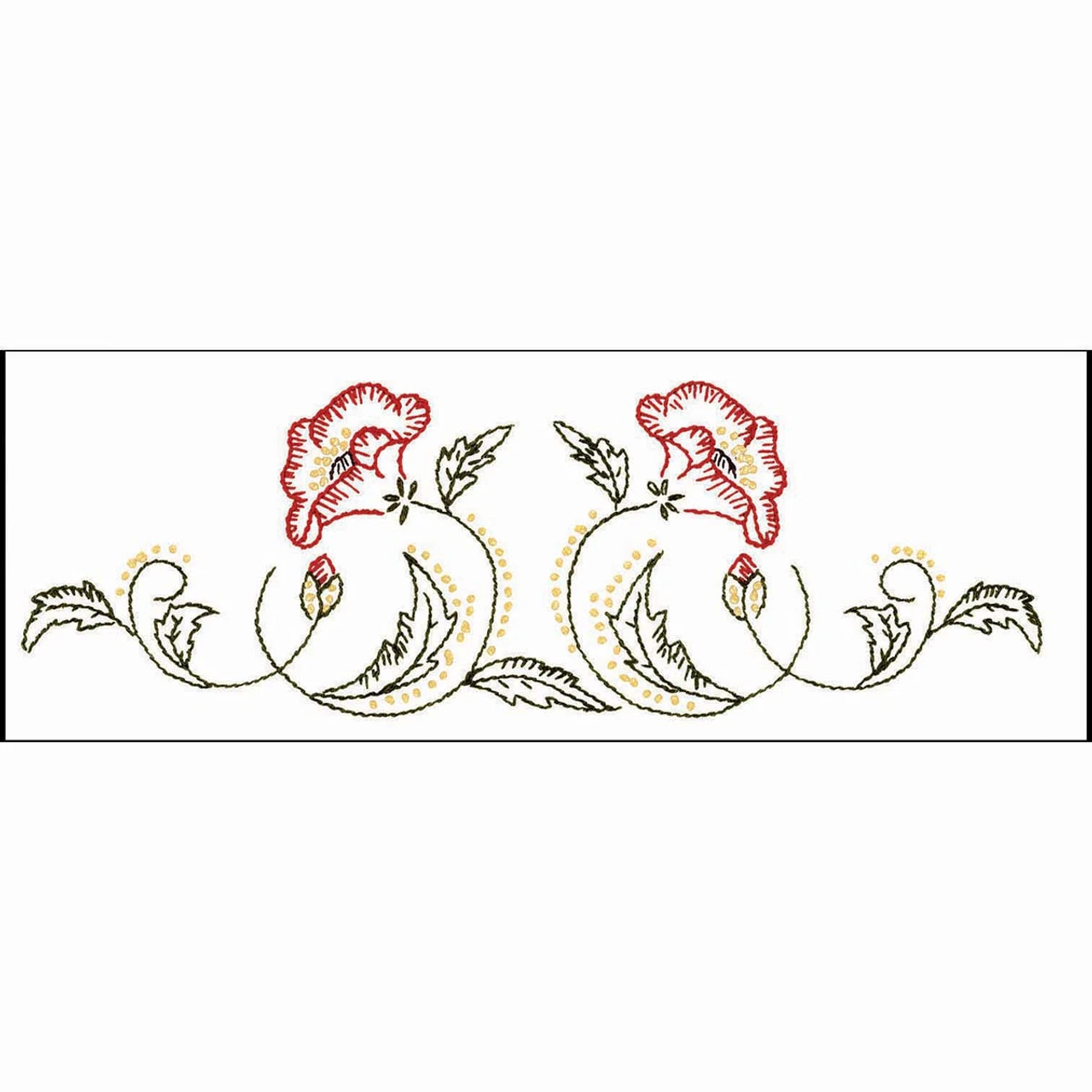 Herrschners Louisa Dresser Scarf Stamped Embroidery 2 Herrschners Louisa Dresser Scarf Stamped Embroidery - Image 2