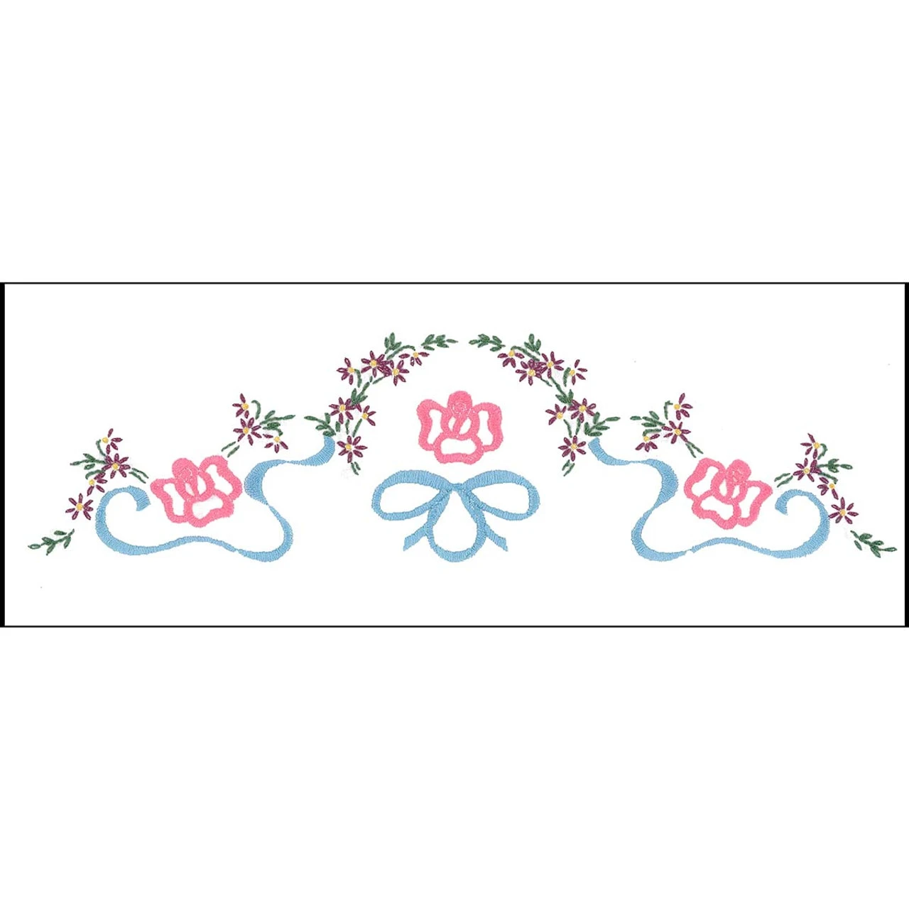 Herrschners Caroline Pillowcase Pair Stamped Embroidery 2 Herrschners Caroline Pillowcase Pair Stamped Embroidery - Image 2