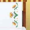 Herrschners Sunset Floral Pillowcase Pair Stamped Cross-Stitch