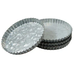 Set/4 Fluted Pie Tin Coasters